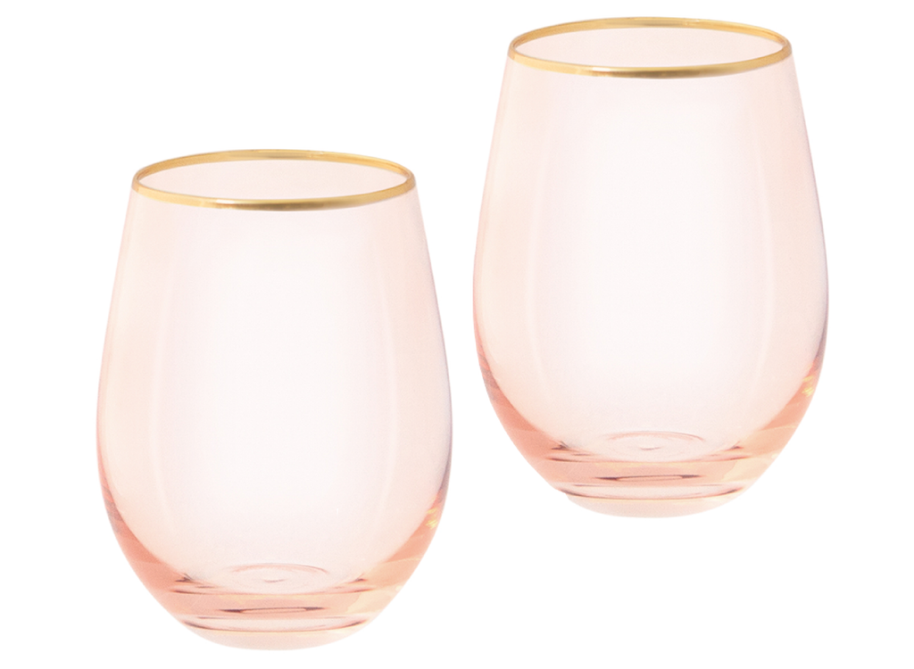 Rose Crystal Tumblers - set of 2