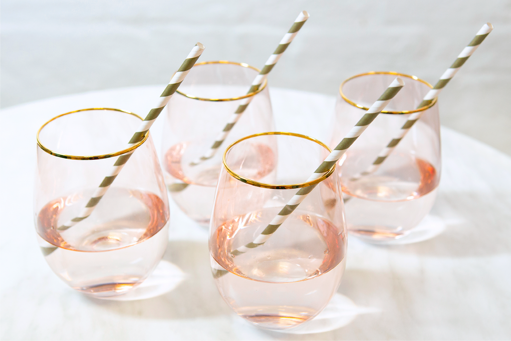 Rose Crystal Tumblers - set of 2